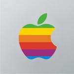 Regenbogen Logo Macbook Farbe Aufkleber